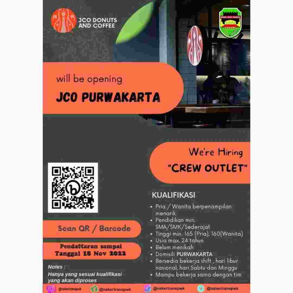 Lowongan Kerja Pt Jco Donuts And Coffee Purwakarta November