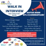 walk interview Sales taking order