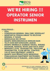 operator senior instrumen