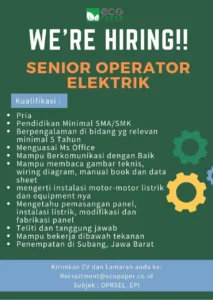 senior operator elektrik