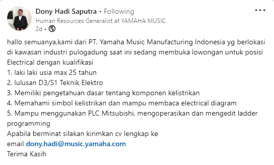 PT Yamaha Music Manufacturing Indonesia