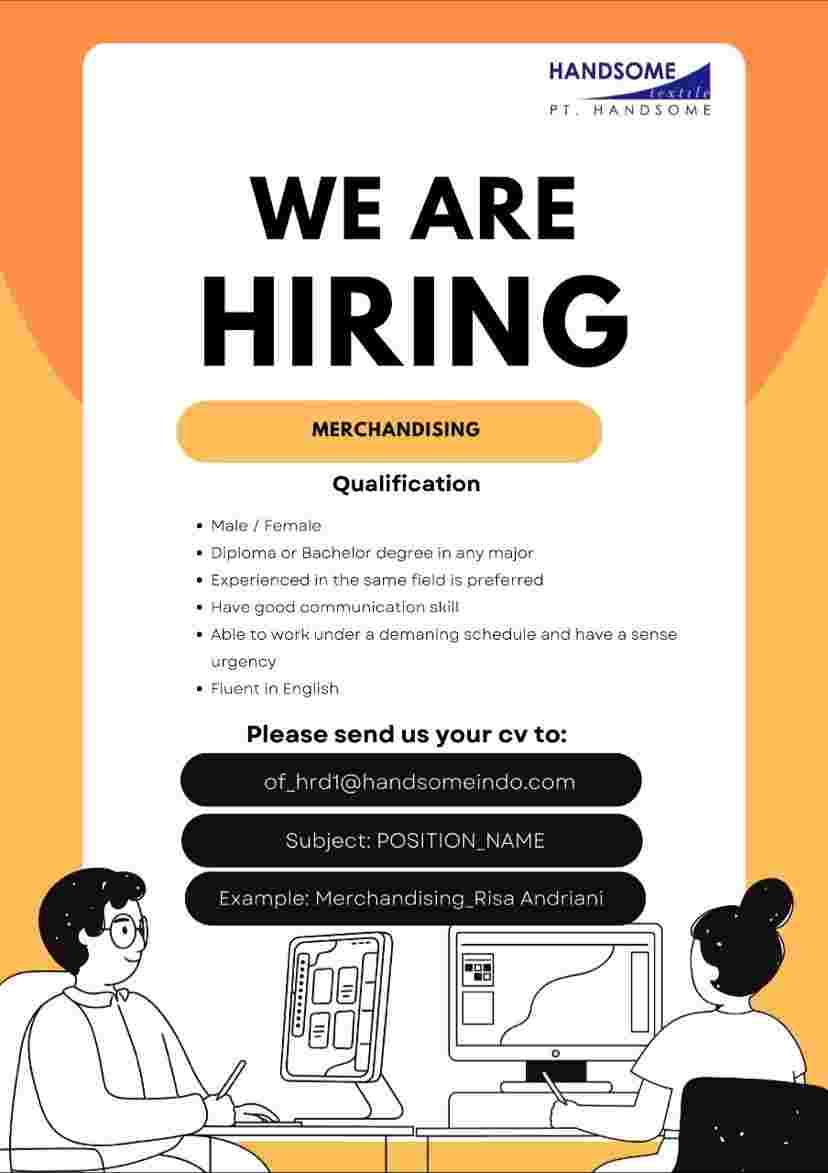 Lowongan Kerja PT Handsome Textile Januari 2023 - LOKER SUBANG ID