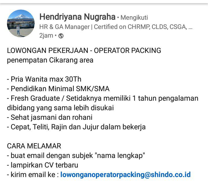 PT Shindo Tiara Tunggal