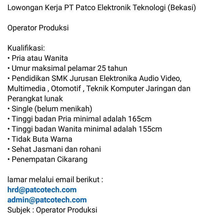 PT Patco Elektronik Teknologi