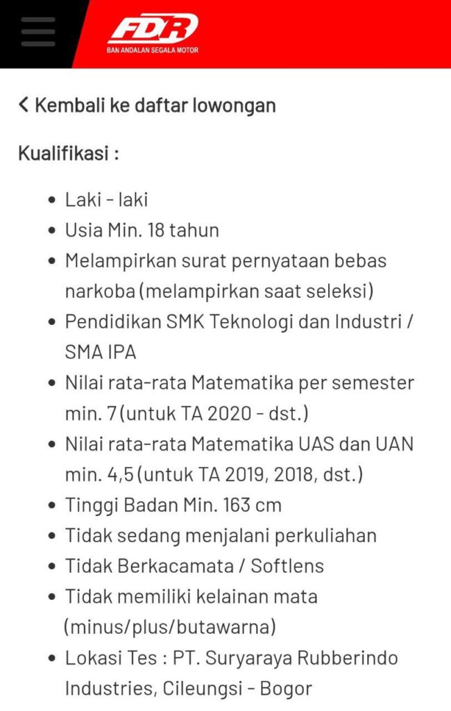 PT Suryaraya Rubberindo Industries (PT SRI)