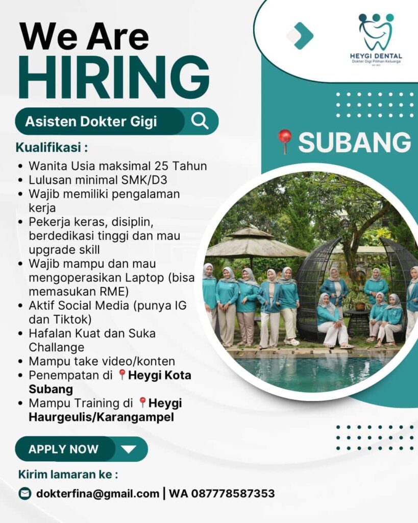 Lowongan Kerja Subang Heygi Dental Februari 2026 Terbaru