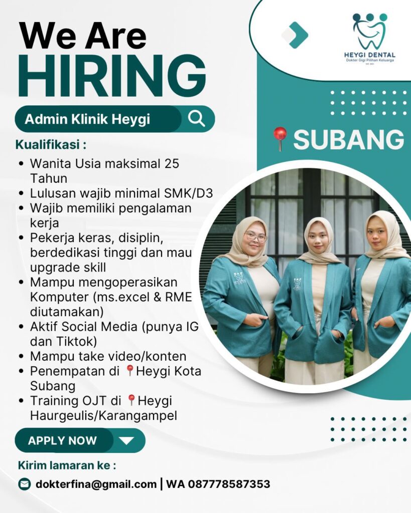 Lowongan Kerja Subang Heygi Dental Februari 2026 Terbaru